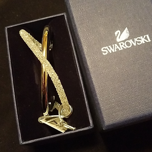 Swarovski Jewelry - NWT Swarovski Crystal silver cuff bracelet